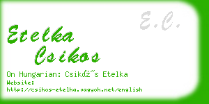 etelka csikos business card